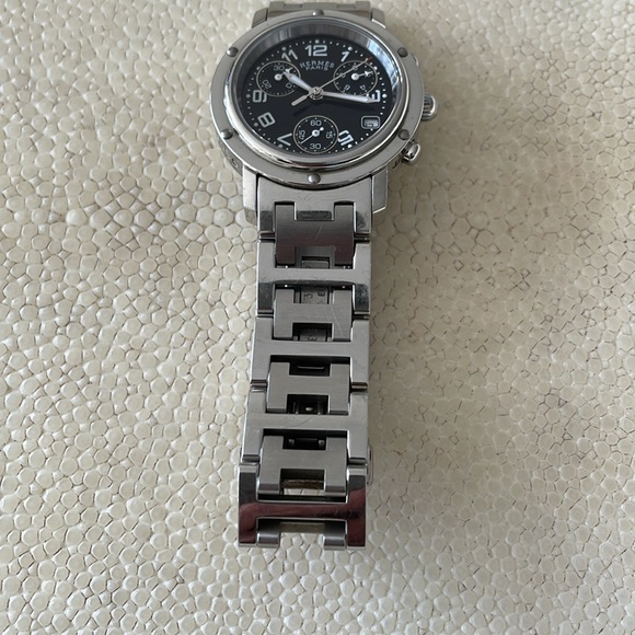 Hermes Lady’s Clipper Chronograph Stainless Steel Watch - Picture 9 of 16